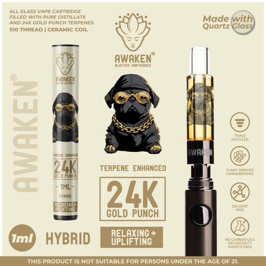 Awaken Blaster Cartridges 1ml: 24K Gold Punch