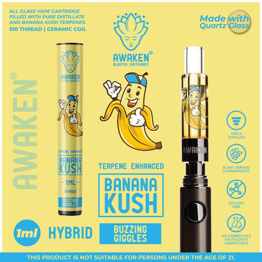 Awaken Blaster Cartridges 1ml: Banana Kush