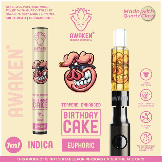 Awaken Blaster Cartridges 1ml: Birthday Cake