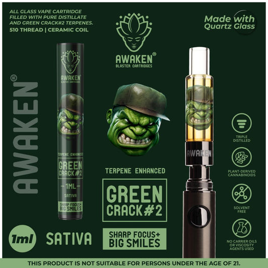 Awaken Blaster Cartridges 1ml: Green Crack