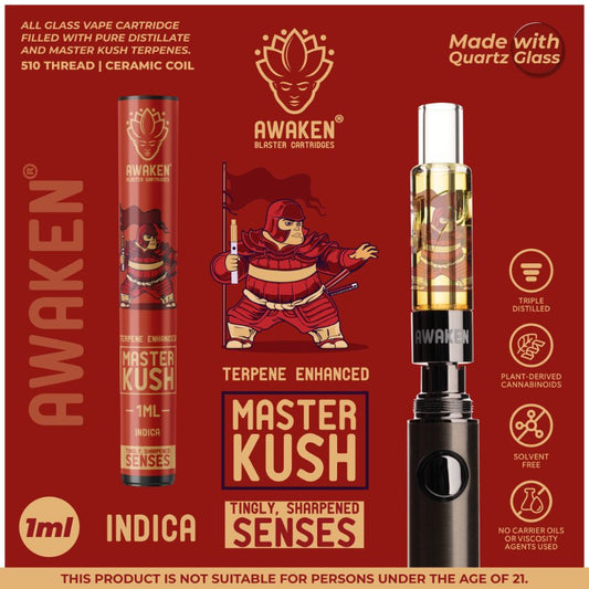 Awaken Blaster Cartridges 1ml: Master Kush