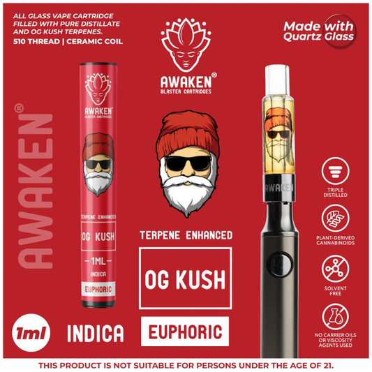 Awaken Blaster Cartridges 1ml: OG Kush