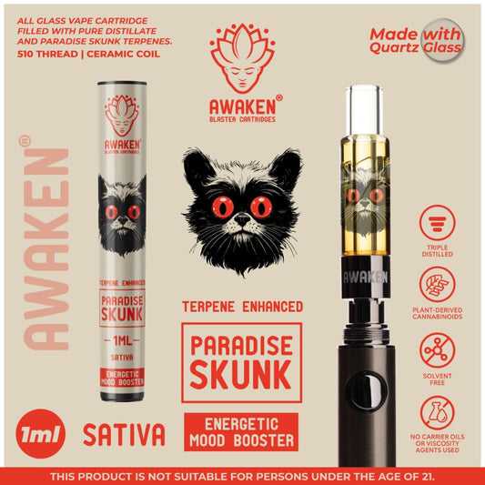 Awaken Blaster Cartridges 1ml: Paradise Skunk