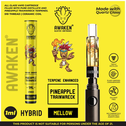 Awaken Blaster Cartridges 1ml: Pineapple Trainwreck